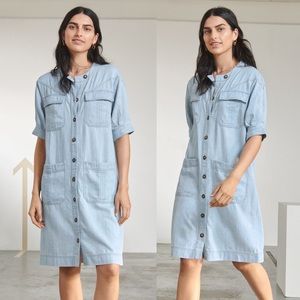 Wrap London Hemp & Organic Cotton Blue Denim Utility Dress